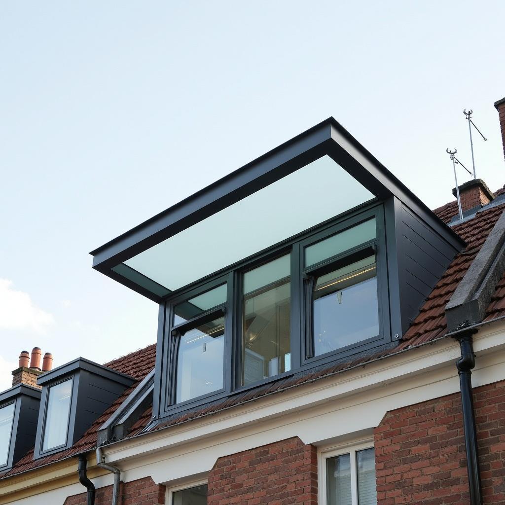 Mẫu mái che sân thượng nhà ống bằng tấm nhựa polycarbonate hiện đại, lấy sáng tốt